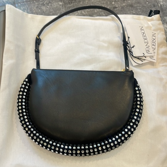 NWT JW ANDERSON BLACK CRYSTAL BUMPER MOON BAG - Picture 5 of 12